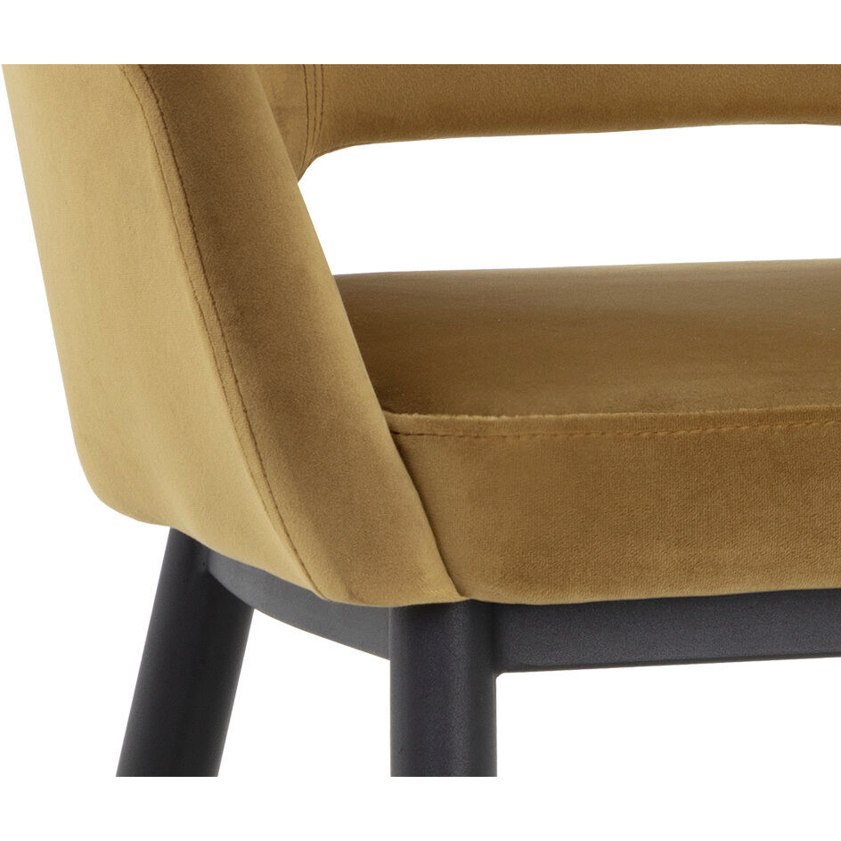 Thatcher Black / Gold Sky Dining Armchair